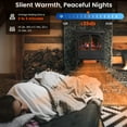 thumbnail image 5 of BLITZHOME 24'' Electric Fireplace Heater Stove Freestanding, 3D Realistic Flame, with Control Panel and Remote, Timer, ETL Certified, Overheating Safety Protection, 700/1500W, 5 of 10