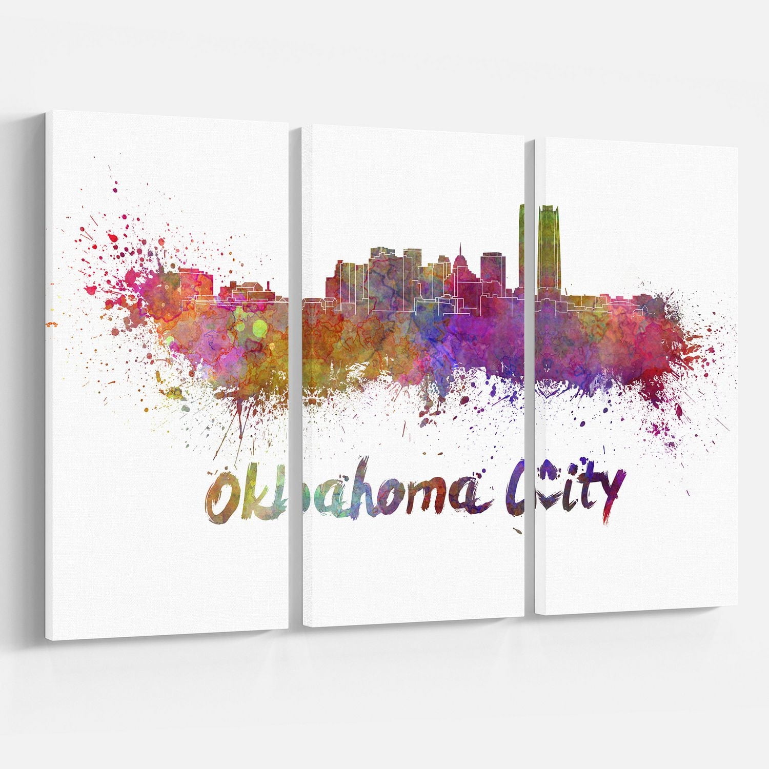 Design Art Oklahoma Skyline Canvas Print