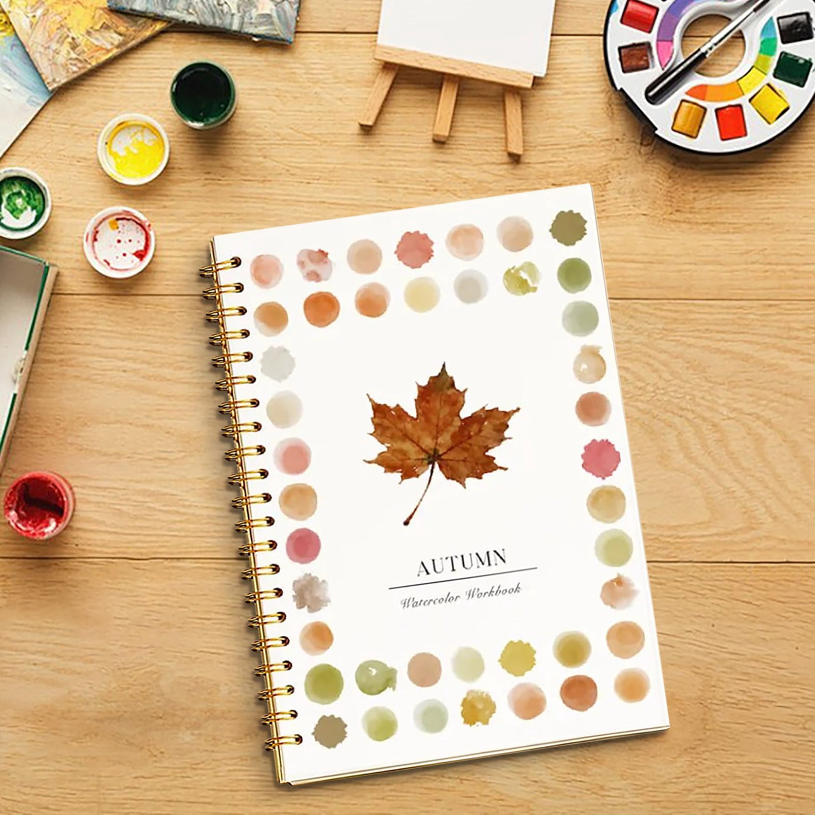 Cahier D'Exercices Aquarelle Pour Débutants - Kit Avec Papier Épais, Motifs Animaux/Fleurs, Instructions