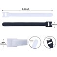thumbnail image 3 of Reusable Cable Ties, Hook And Loop Cord Ties For Electronics Wire, 3 of 5