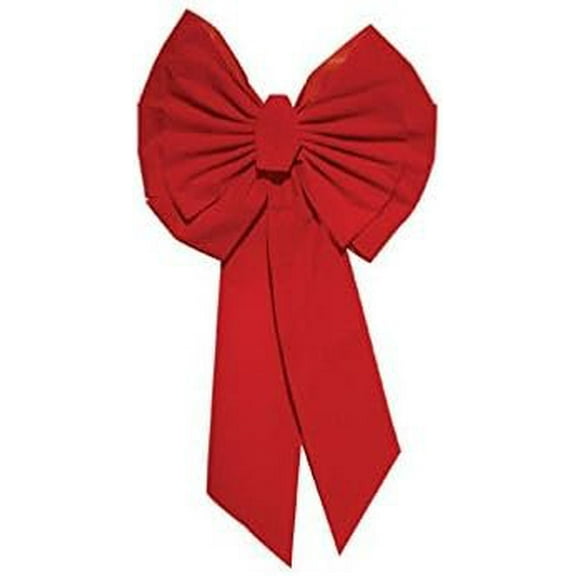 Holiday Trims Christmas Bow Bow Red Velvet 18 inch 1 pk
