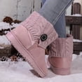 thumbnail image 6 of BXJX Womens Mid-Calf Boots, Warm Non Slip Slip On Fleece-Lined Snow Boots Pink Size 9, 6 of 10