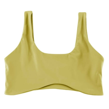 OJSFQUFP Plunge Bralette Green Women Solid Yoga Wear Tight Sports Underwear Running Fitness Yoga Bra Soft Breathable Bra for Everyday Life S