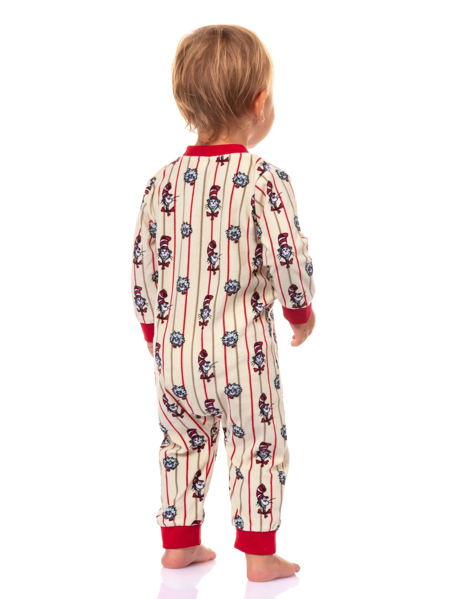 Dr. Seuss Cat in the Hat Matching Family Velour Pajama Sets, Onesie, Infant
