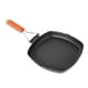 thumbnail image 1 of Sartén parrilla de hierro resistente con mango plegable, empuñadura de madera y asa plegable S, 1 of 9