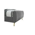 thumbnail image 6 of Meridian Furniture Zara Contemporary Gray Velvet King Bed, 6 of 9