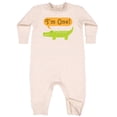 thumbnail image 2 of Inktastic 1st Birthday Alligator Jungle Baby Fleece Romper, 2 of 4