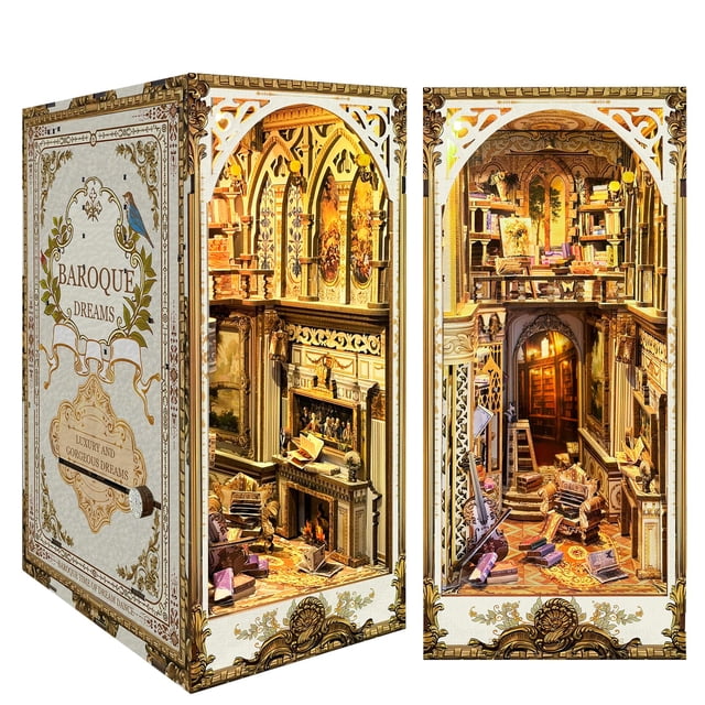 Kit de sujetalibros para hacer tú mismo con diorama GEMOWN con LED clásico