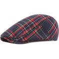 thumbnail image 2 of CoCopeaunts Newsboy Cap Unisex Cotton Plaid Berets Cap Flat Ivy Cap Adjustable Newsboy Hats for Men Women Casual Outdoor Sunhat, 2 of 8