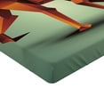 thumbnail image 2 of Ambesonne Geometric Fitted Sheet, Polygonal Wild Monkey, Twin XL Size, Forest Green Orange, 2 of 3