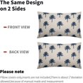 thumbnail image 5 of Blue Palm Tree Lumbar Pillow Covers 12X20 InchTropical Coconut Trees Coastal Plants Decorative Pillow Cases Set of 2 Summer Retro Cotton Linen Throw Pillows Home Decor For Sofa Couch Porch Outdoor, 5 of 6