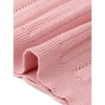 thumbnail image 5 of INSPIRE CHIC Eyelet Tops for Women's Summer V Neck Short Sleeve Knit Button Down Shirts S Pink, 5 of 6