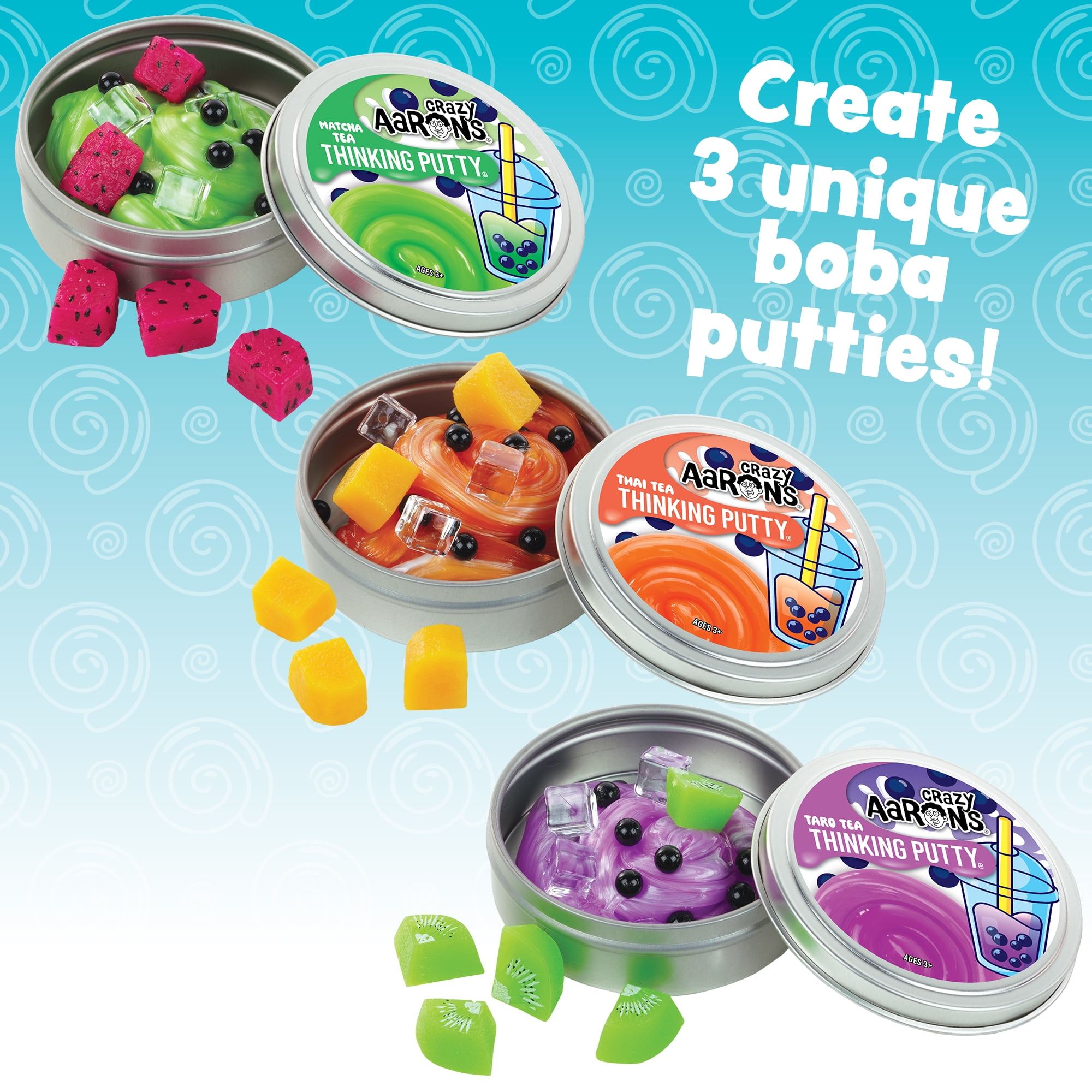 Crazy Aaron's Mixed by Me Boba Thinking Putty Kit, Ages 3 and Up