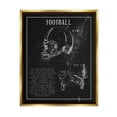 thumbnail image 3 of Stupell Industries Football Helmet Sports Chart Retro Figure Metallic Gold Framed Floating Canvas Wall Art, 16x20, by Daphne Polselli, 3 of 5