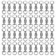 thumbnail image 1 of 40 Uds. Conectores De Anillos Sólidos Giratorios Para Pesca Con Rodamiento, Aparejos De Señuelo 1 #40 Uds., 1 of 5