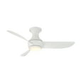 thumbnail image 2 of Corona 44" Matte White Dimmable LED Smart Flush Mount Ceiling Fan with Remote Control, 2 of 6
