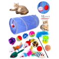 thumbnail image 1 of 15pcs Pet Cat Toy Set, Including Cat Teaser Wand, Mouse Toy, Ball Toy, Various Types, 1 of 5