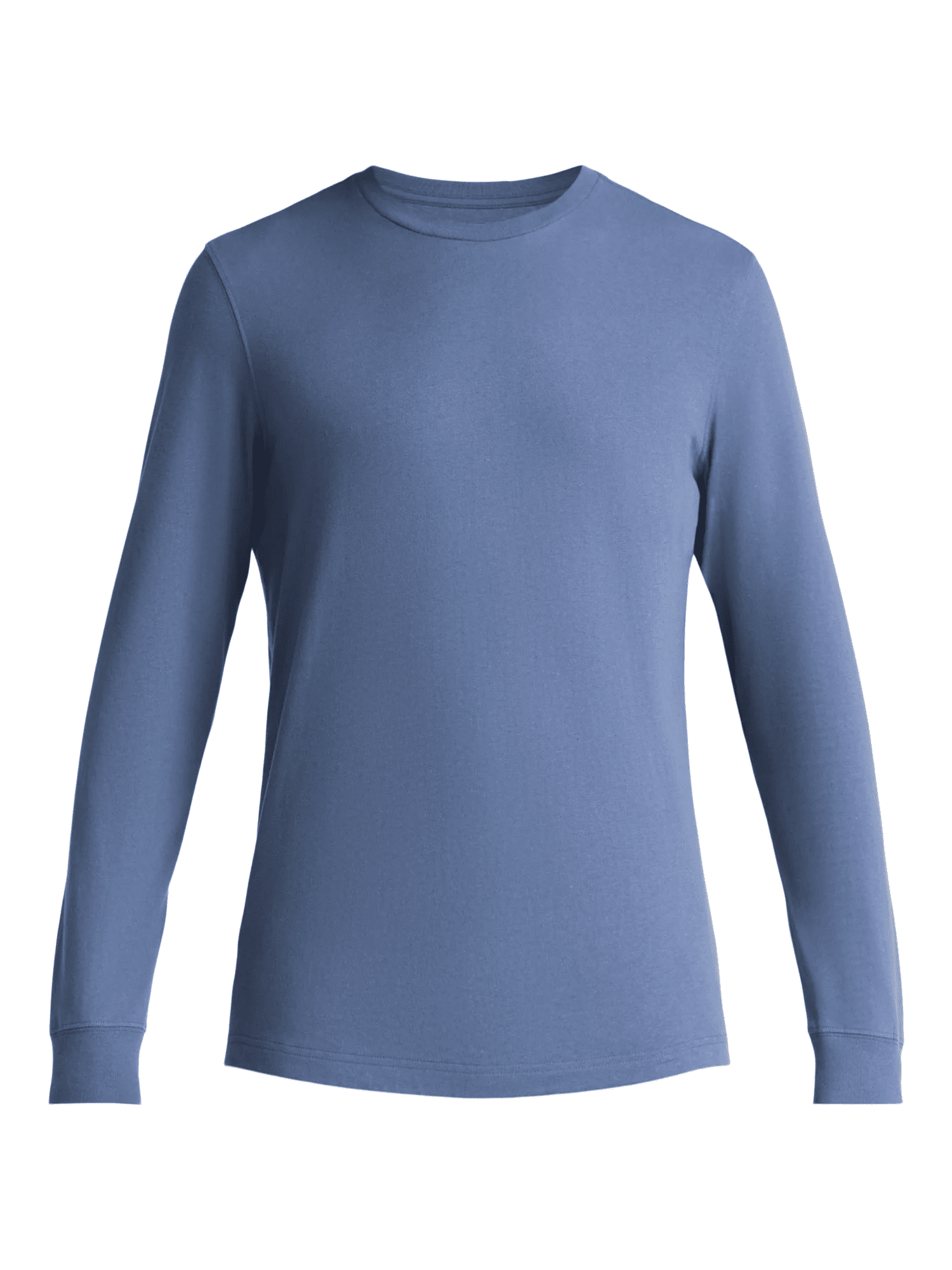 George Men's and Big Men's Cotton Crewneck Tee with Long Sleeves, 3-Pack, Sizes XS-3XL