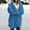 1 Blue, variant on Womens Teddy Fleece Hoody Coat Lightweight Loose Long Sleeve Cardigan Overcoat Elegant Classic Solid Color Longline Tops Ladies Fashion Casual Fall Winter Jacket