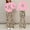 Pink, variant on Amidoa Girls Sweatsuits 2pcs Sets Floral Print Fall Winter Clothes Cute Casual Fleece Sweatshirt and Slightly Flared Sweatpants Back to School Outfits Black Size 11-12 Years