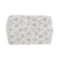 thumbnail image 1 of Bolsas de maquillaje reutilizables en forma de corazón octagonal gris de 1 pieza para viajar, 1 of 5