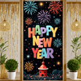 thumbnail image 5 of Colorful Happy New Year Banner Festive New Year Display Firework Design 3D Lettering Holiday Backdrop for New Year Party Holiday Celebration Indoor Decoration, 5 of 9
