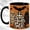 Black, variant on Patterned Ghost Coffee Mug, Cute Halloween Mug, Ceramic 11 oz