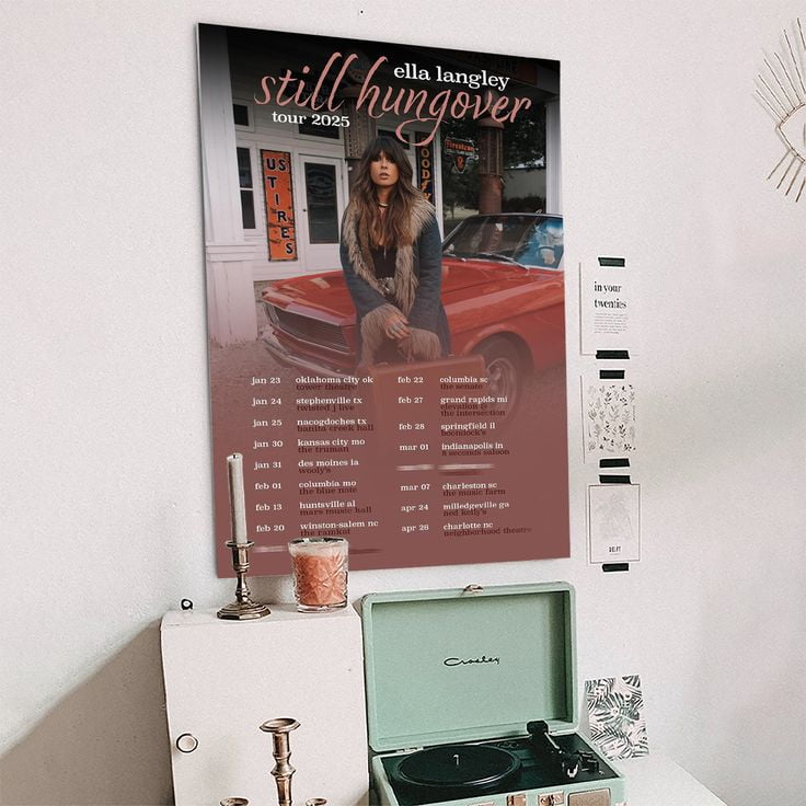 Music Poster Ella Langley Still Hungover Tour 2025 New Size 24