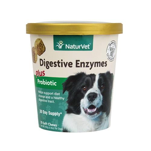 NaturVet Healthy Probiotics and Digestive Enzyme Supplement for Dogs