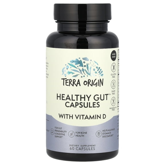 Terra Origin Healthy Gut™ Capsules with Vitamin D, 60 Capsules