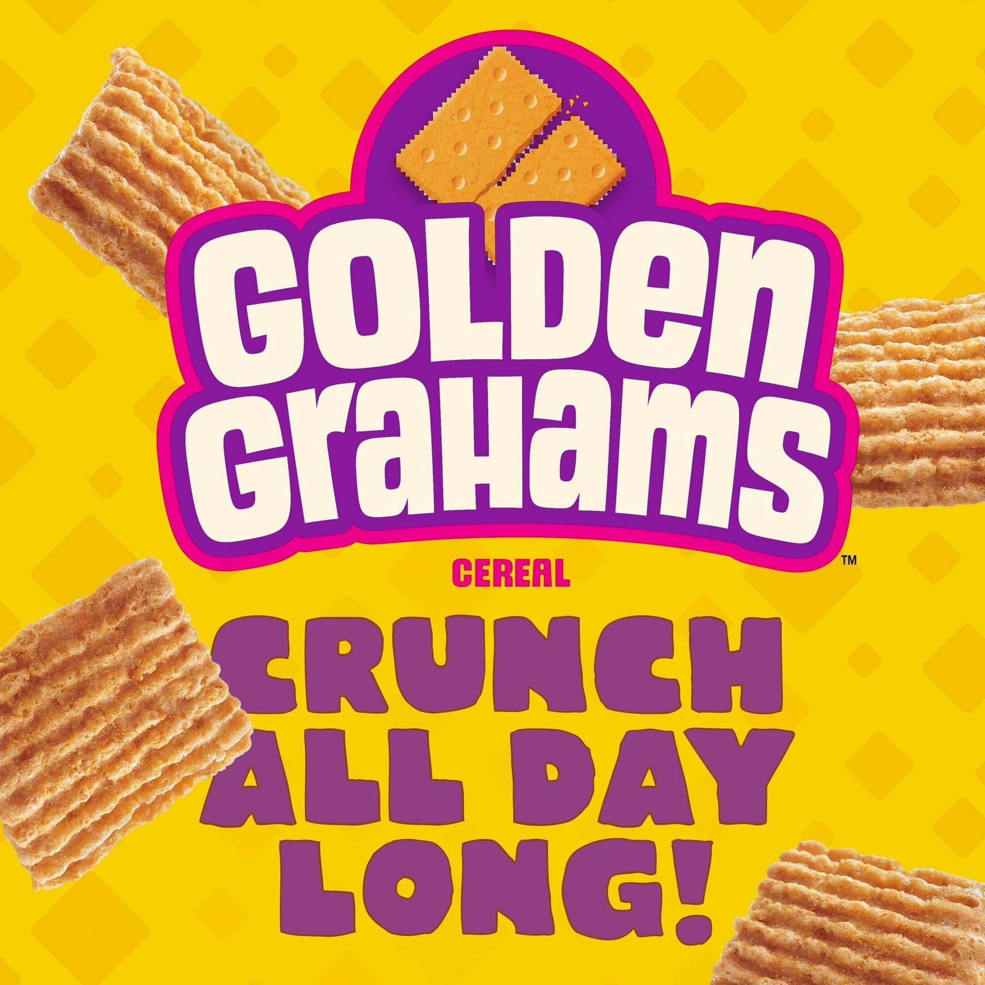Golden Grahams Breakfast Cereal, Graham Cracker Taste, Family Size, 18.9 oz(pack of 4)