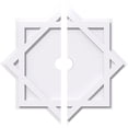thumbnail image 1 of Ekena Millwork CMP40AL2-04000 40 in. OD x 4 in. ID Square Axel Architectural Grade PVC Contemporary Ceiling Medallion - 2 Piece, 1 of 1