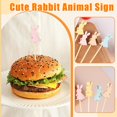 thumbnail image 3 of 100pcs Easter Disposable Bamboo Skewers Rabbit Eggs Food Picks Fruit Fork Sandwich 2025 Easter Birthday Buffet Decoration Stick, 3 of 8