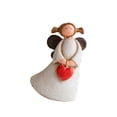 thumbnail image 3 of Estatua de ángel de niña, escultura de granja, decorativa, coleccionable, hecha a mano, arte artesanal Corazón, 3 of 9