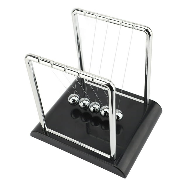 Desktop Balance Ball, Plastic Base 5 Beads Long Swinging Time Balance Pendulum for Study