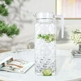 thumbnail image 1 of Plastic Pitcher With Lid,Beverage Pitcher With Handle,Hot Cold Iced Tea Pitcher,Cafe Juice Jug, 1 of 8