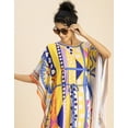 thumbnail image 5 of Printed Viscose Rayon Short Sleeve Kaftan - Round Neck, Relaxed Fit Vacation Wear, 5 of 9