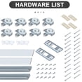 thumbnail image 3 of 96" x 80" White Prefinished Mirrored Closet Sliding Door with Hardware Kit, 3 of 7