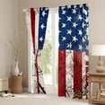 thumbnail image 3 of American Flag Blackout Curtains Stars And Stripes Curtains For Bedroom, Wooden Branches Rustic Decor Window Curtains Retro Grunge Usa Flag Curtains & Drapes 52''Wx63''L For Teens, 3 of 5