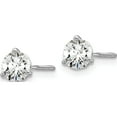 thumbnail image 2 of 14K White Gold Lab Grown Diamond 3/4Ctw Si1/Si2, Ghi, 3 Prg Screwbk Earrin Made In United States em1007s-075-wlg, 2 of 5