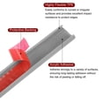thumbnail image 3 of Uxcell 12mm x 5000mm Flexible TPE Self Adhesive U-Shape Veneer Edging Edge Banding Gray, 3 of 6