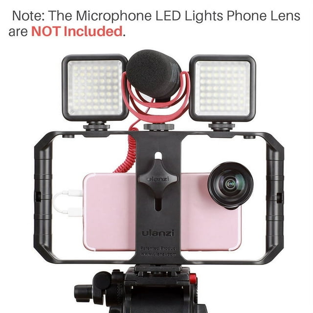 MesaSe U Rig Pro Smartphone Video Rig Stabilizer Triple Cold Shoe Mount with 1/4inch Screw