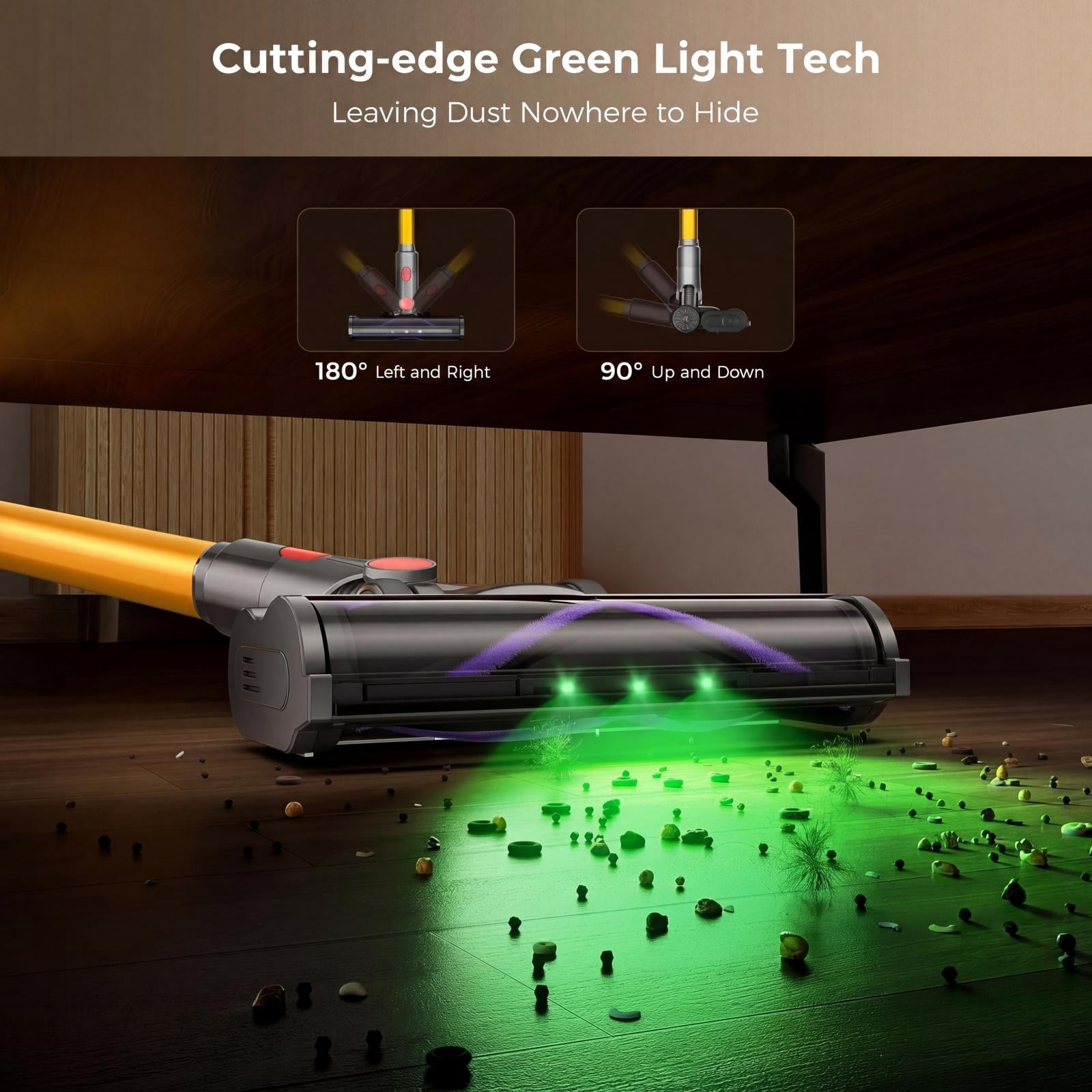 Cordless Stick Vacuum Cleaner 450W/48Kpa, 3 in 1 Rechargeable Cordless Vacuum, Lightweight Upright for Home Pet Hair Car Carpet Hardwood Floor