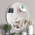 thumbnail image 2 of WallBeyond 24" x 24" White Round Bathroom Decorative Wall Mirror, 2 of 7
