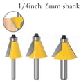 thumbnail image 3 of Heavy Duty Bevel Edge Forming Router Bit 1522 5 30 Degree Chamfer 6Mm Shank, 3 of 6
