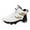 White, variant on FYEGRE Boys Winter Ankle Boots Fashion Print Sneakers Comfortable Warm Athletic Shoes For Toddlers And Kids Outdoor Play Khaki 11-11.5 Years