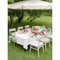 thumbnail image 3 of Outdoor Tablecloth with Umbrella Hole and Zipper, Christmas Cardinal Rectangle Table Cloth 60x84 Inch Waterproof Tablecloth, Xmas Winter Watercolor Pine Flower Berry Picnic Table Cover for Patio, 3 of 7