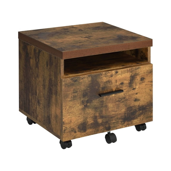 ACME Bob File Cabinet in Weathered Oak & Black 92398