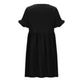 thumbnail image 6 of Guieoi Womens Dresses Plus Size 2026 Summer Round Neck Short Sleeve Dress Black M, 6 of 7