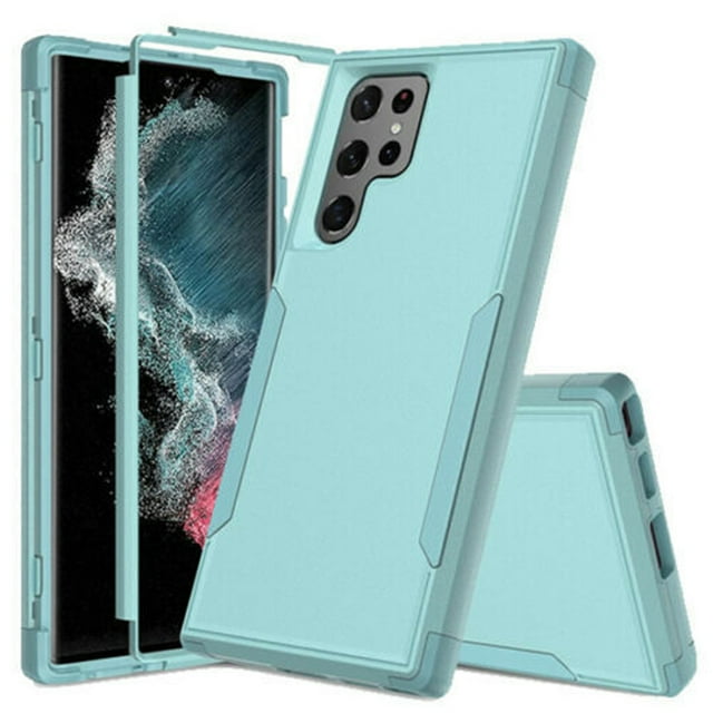 Supershield Case for Samsung Galaxy S22 Ultra 5G, Dual Layer Military Grade Drop Proof Protective Cover Hard Shell Durable Phone Case - Sky Blue